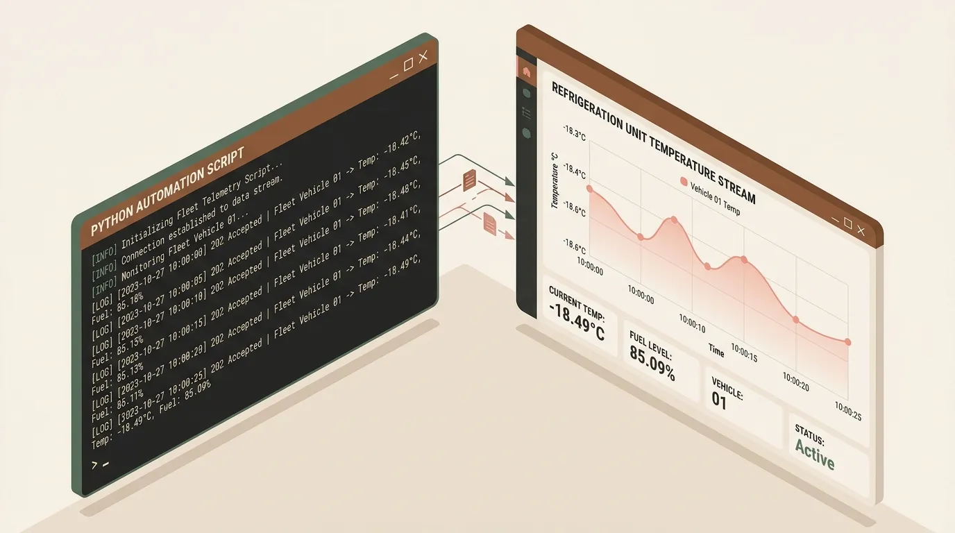 Automated Telemetry Stream and Live Dashboard Chart